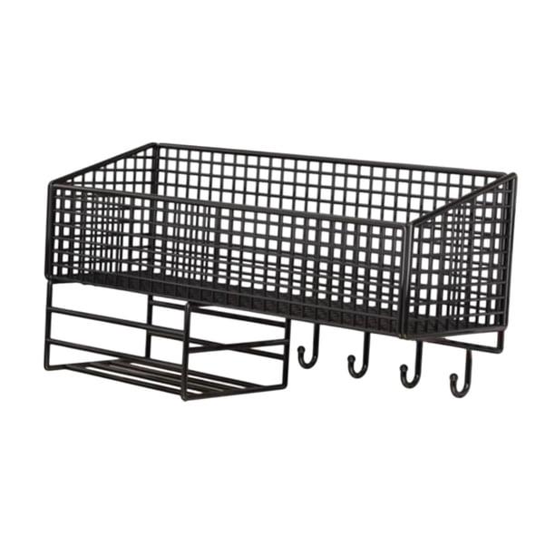 Cesta De Almacenamiento De Metal Para Oficina, Sin Perforaciones, Estante De Almacenamiento Para Baño Para El Hogar