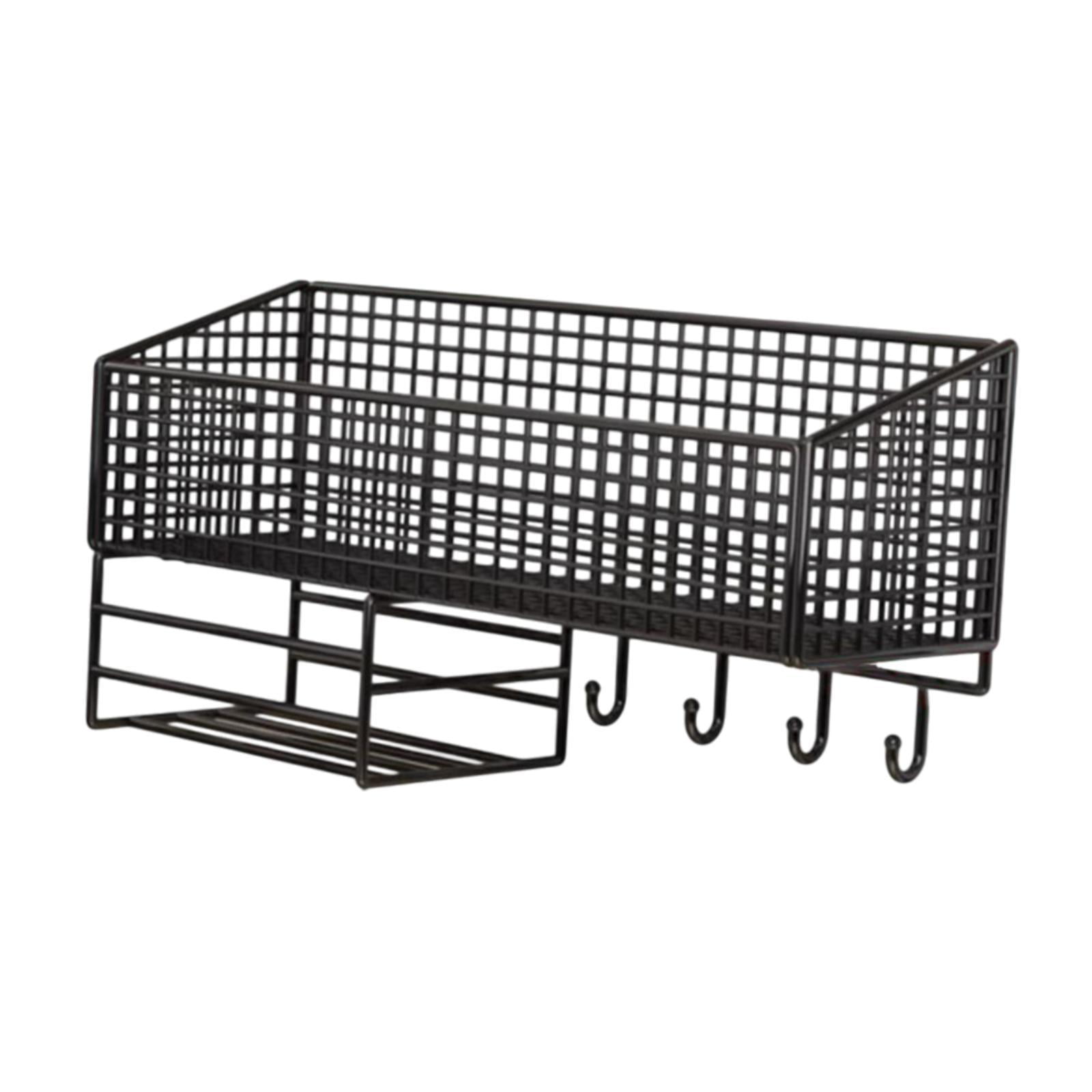 Bothyi - Cesta De Almacenamiento De Metal Para Oficina, Sin Perforaciones, Estante De Almacenamiento Para Baño Para El Hogar