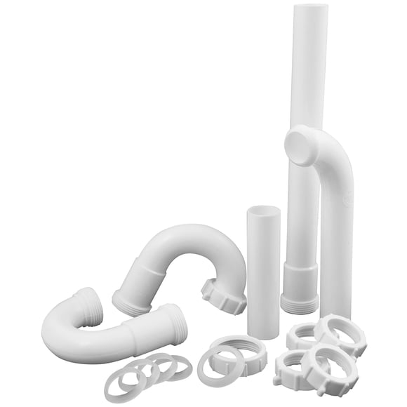 Kit de reparación de desagües para lavabo de baño Plumb Craft, color blanco (15 piezas)