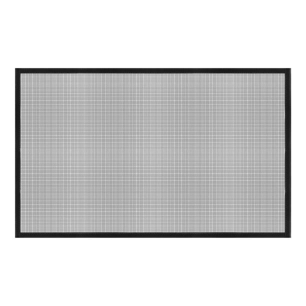 Uxcell Malla de Pantalla de Ventana, 31" x 59" Malla de Red de Fibra de Vidrio para Hacerlo Tú Mismo Marco Negro con Borde Adhesivo de Gancho y Bucle