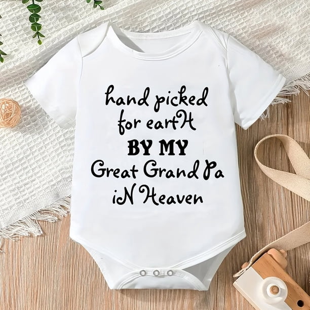 Newborn Summer Cotton Romper - Funny Letter Graphic Baby Boys & Girls Jumpsuit - Infant Clothing