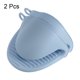 thumbnail image 3 of 2pack Guantes de Horno Mini Engrosados Resistentes al Calor de Silicona Soporte para Ollas de Dedo Azul Claro, 3 of 6