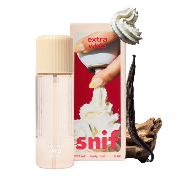 Body Mist Snif Extra Whip Gourmand, vainilla y almizcle, 240 ml