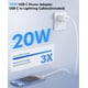 thumbnail image 2 of Cargador QUZUDN USB C de pared de 20 W + cable de 6 pies certificado MFi, 2 of 7