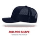 thumbnail image 2 of Gorra de béisbol Richardson 112 Trucker Snapback Solid Navy, 2 of 7