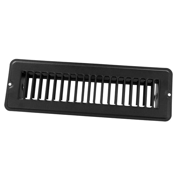 Floor Register JR Products, metal amortiguado, 4 x 8 pulgadas, negro