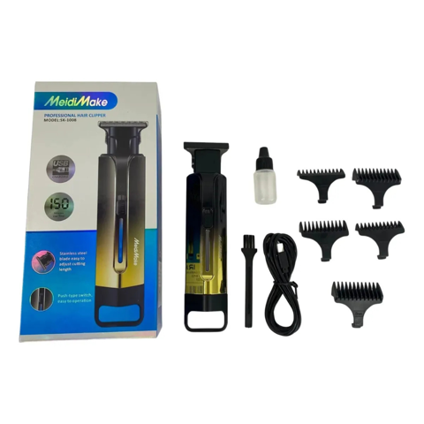 Genérico - Máquina Profesional Para Cortar Cabello Carga Usb Sk-1008 Negro