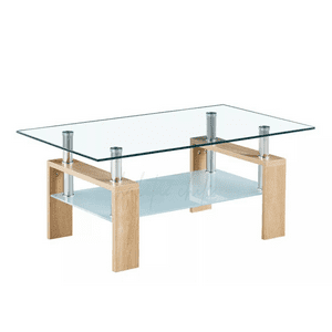 Habita2 Chile - Mesa De Centro Rectangular De Vidrio Natural