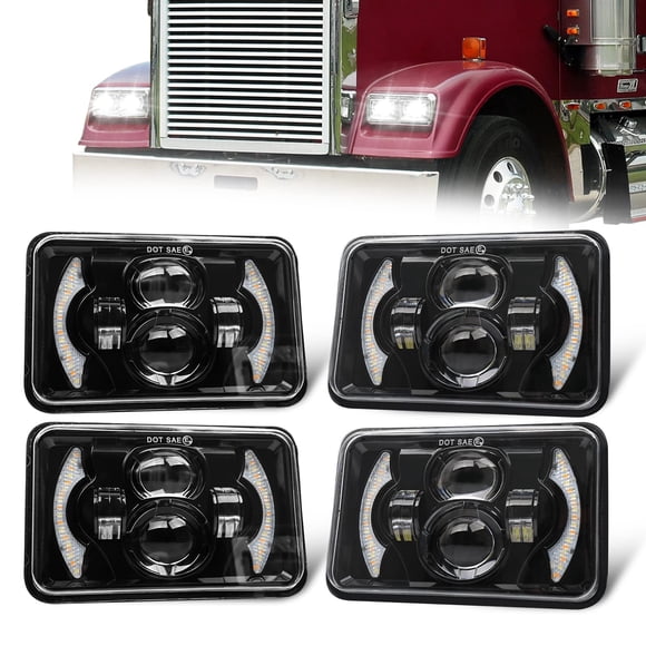 Faros LED CO LIGHT 4x6 pulgadas 80W Halo Ámbar