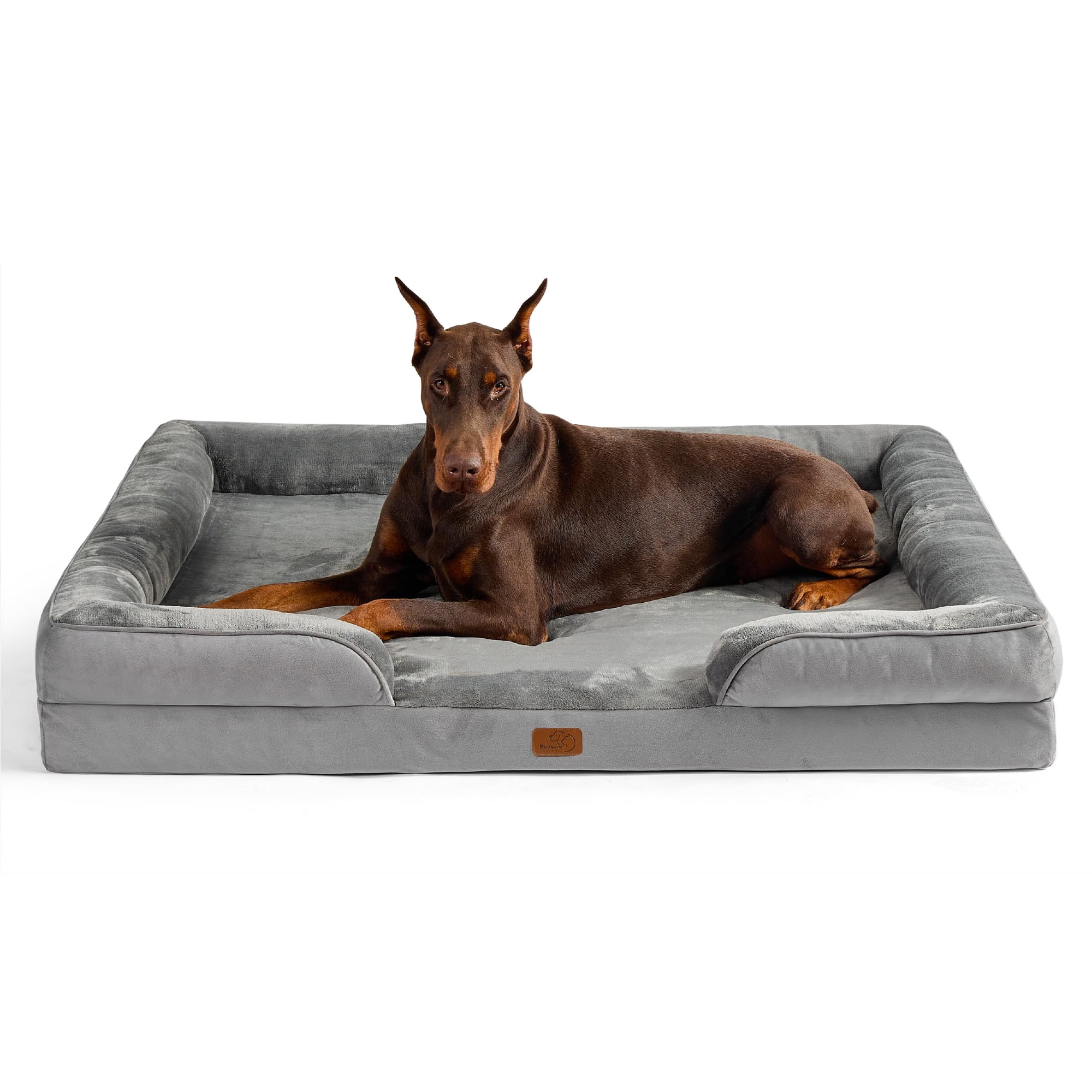 U By Bedsure - Cama Ortopédica Para Perros Gigantes, Tamaño Xxl, Lavable, Para Perros Gigantes, Color Gris