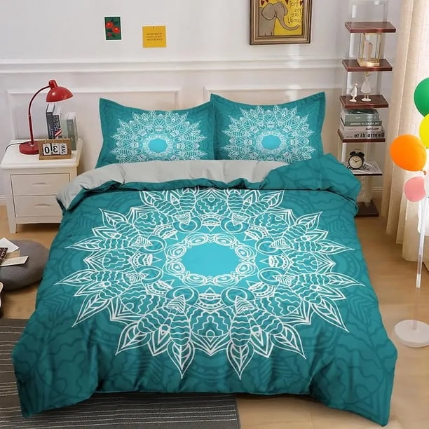 Mandala Duvet Cover Set Bedding Set Soft Comforter Cover With /pcs Pillow Shams For Kids Adults Microfiber Quilt Cover