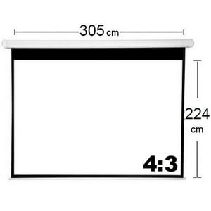 Evotech - Telon Mural 305X224Cm Cm Borde Negro Mecanismo Retractil