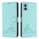 thumbnail image 1 of Funda tipo cartera FOXDOCK para Motorola Moto E22 4G/E22i 4G con soporte, ranuras, RFID, diseño de gato, 1 of 5