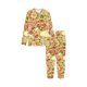 thumbnail image 2 of Conjunto de pijama estampado con fondo de pizza para niños y niñas, 2 of 3