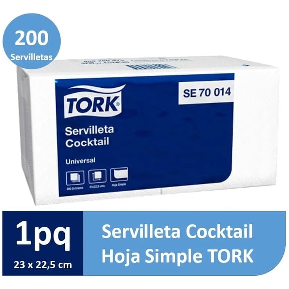 Tork Universal Servilleta Cocktail 4 Paquetes X 200 Hojas