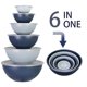 thumbnail image 5 of Juego de 12 tazones BoxedHome color azul Haze libre de BPA, 5 of 8