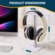 thumbnail image 2 of Soporte para auriculares Headflume en forma de U, blanco y antideslizante, 2 of 9