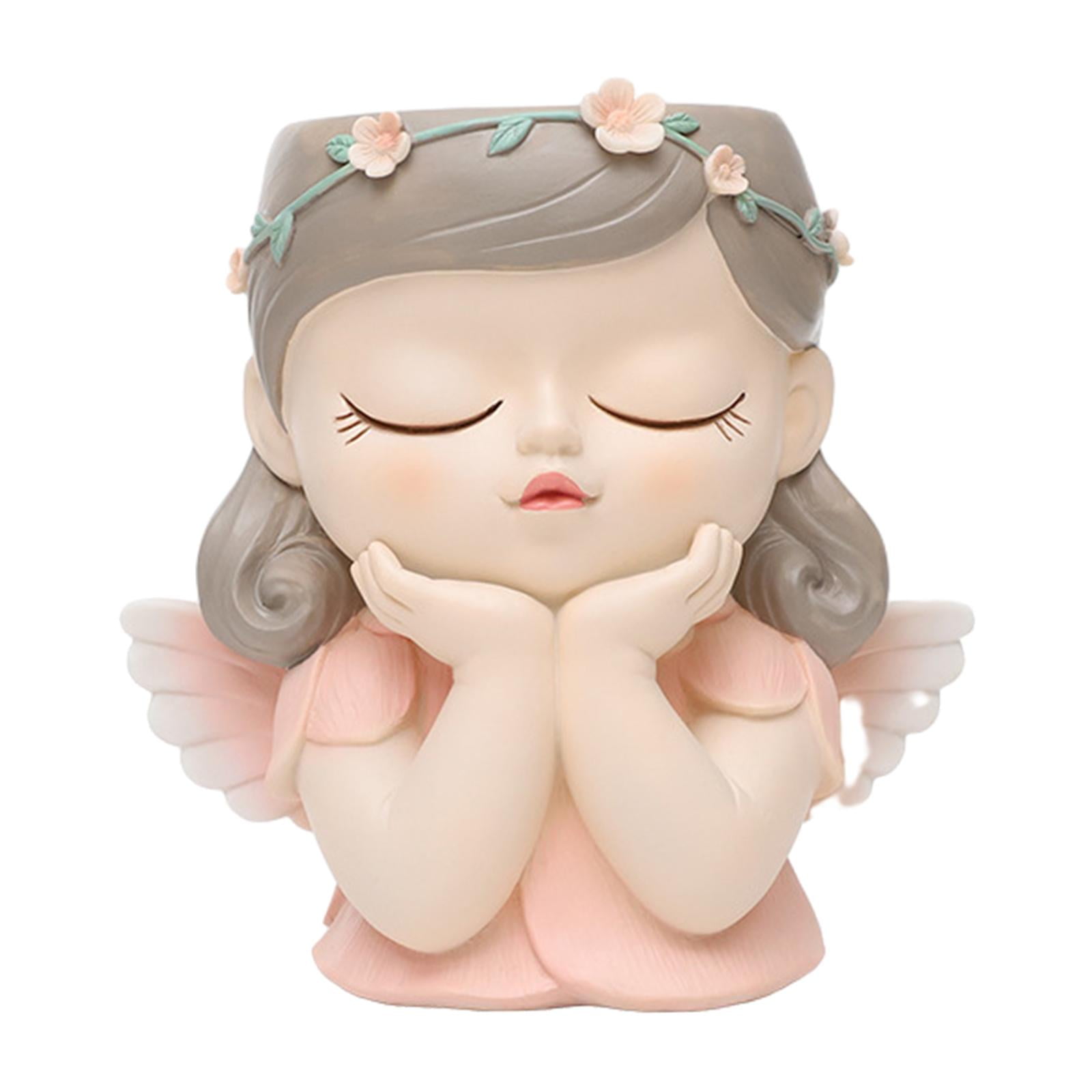 Magideal - Maceta Elf Girl, Maceta Para Plantas, Bonsái, Maceteros De Resina Para Escritorio De Jardín, Estantería De Escritorio , Estilo B