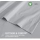 thumbnail image 3 of Sábanas de franela RUVANTI tamaño queen, 100% algodón orgánico, color gris claro, 3 of 9