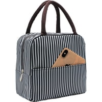 Genérico - Lonchera Térmica Portátil Negra Para Almuerzo Diseño Moderno