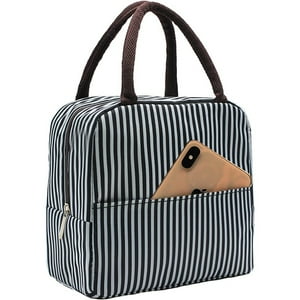 Genérico - Lonchera Térmica Portátil Negra Para Almuerzo Diseño Moderno