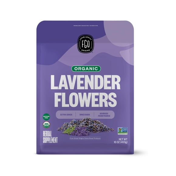 Flores de Lavanda Orgánica FGO Grado Extra 453g Francia