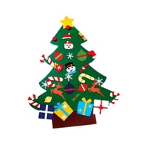 Magideal - Juego De Árbol De Navidad De Fieltro Diy, Decoración Navideña, Accesorios Para Colgar En La Pared Con Adornos Para Niños Y Niñas Para Repisa De Chimen
