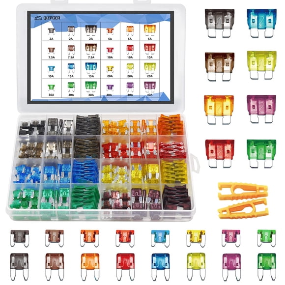 Kit de surtido de fusibles Qizpcer 282 piezas de fusibles ATO y ATM Blade