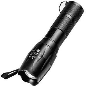 Genérico - Linterna Led Cree Recargable 2000 Lumenes Blanco Negro