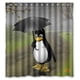 thumbnail image 1 of Cortina de ducha de pingüino con ganchos, tamaño 66 x 72 pulgadas, 1 of 3