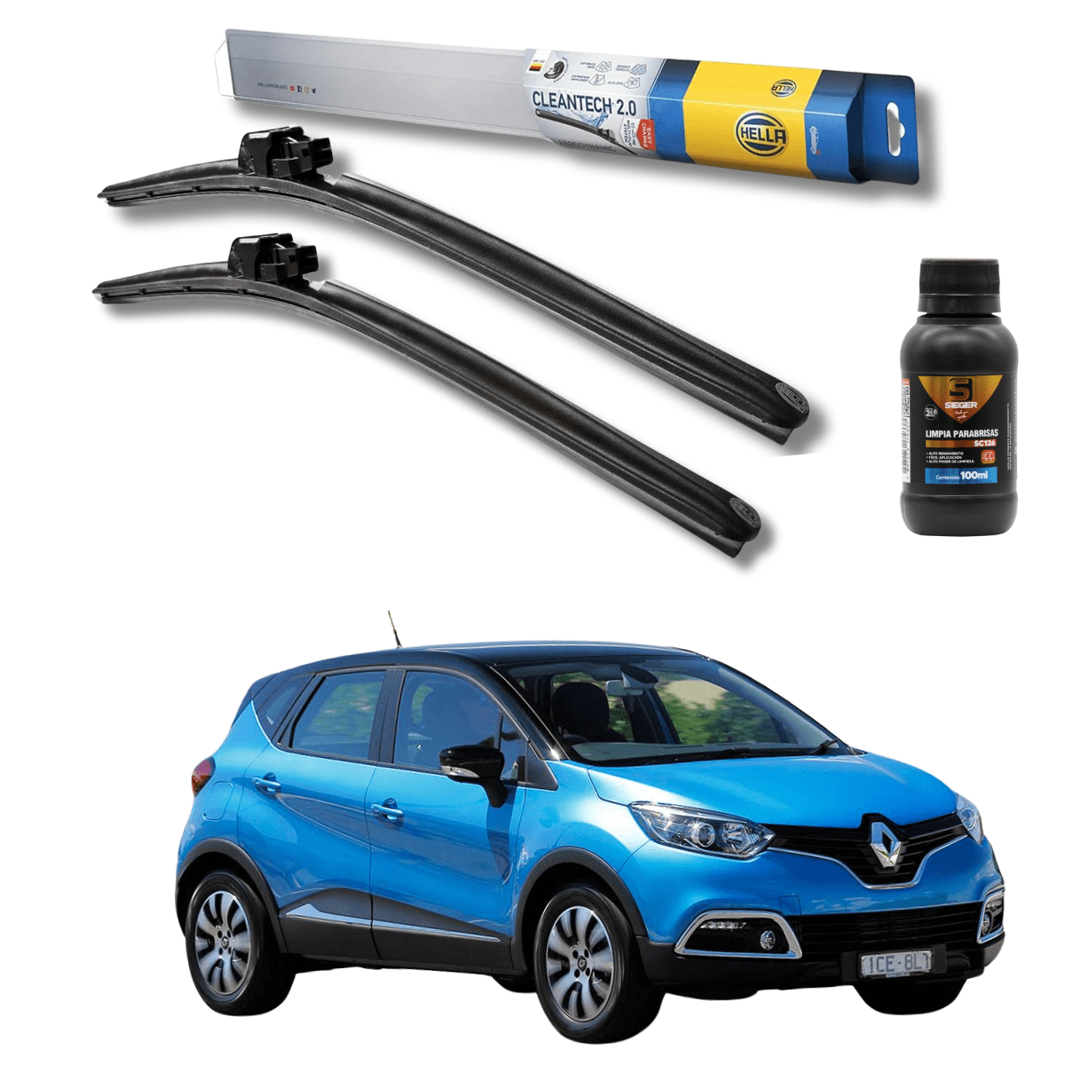 Plumillas Hella Cleantech Para Renault Captur 2015-2016