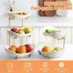 thumbnail image 2 of 3 Tier Fruit Basket, Ceramic Fruit Bowl for Kitchen Counter, 2 of 3