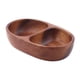 thumbnail image 1 of Cuenco Artesanal Doble Compartimento Madera Nogal, 1 of 3