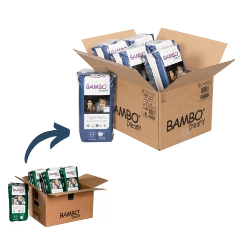 Bambo Nature - Caja Pañales Ecológicos Dreamy Niño 4 A 7 Años, Talla M, 60 Unidades