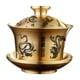 thumbnail image 3 of Taza De Té Y Platillo De Latón Portátil Tradicional Para Restaurantes Oficina Cocina Dragón Y Fénix, 3 of 3