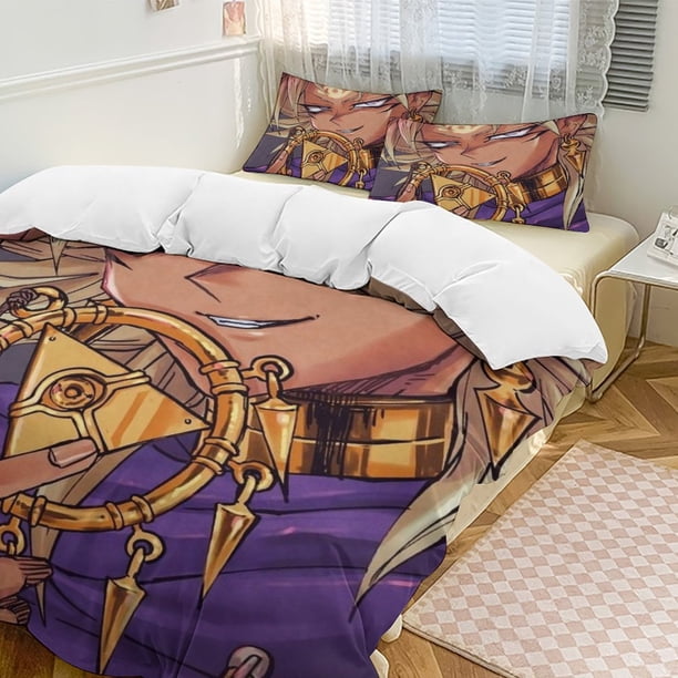 YuGiOh Anime Home Bed 3-piece Set Classic Japanese Anime Polyester Wash Student Dormitory Set