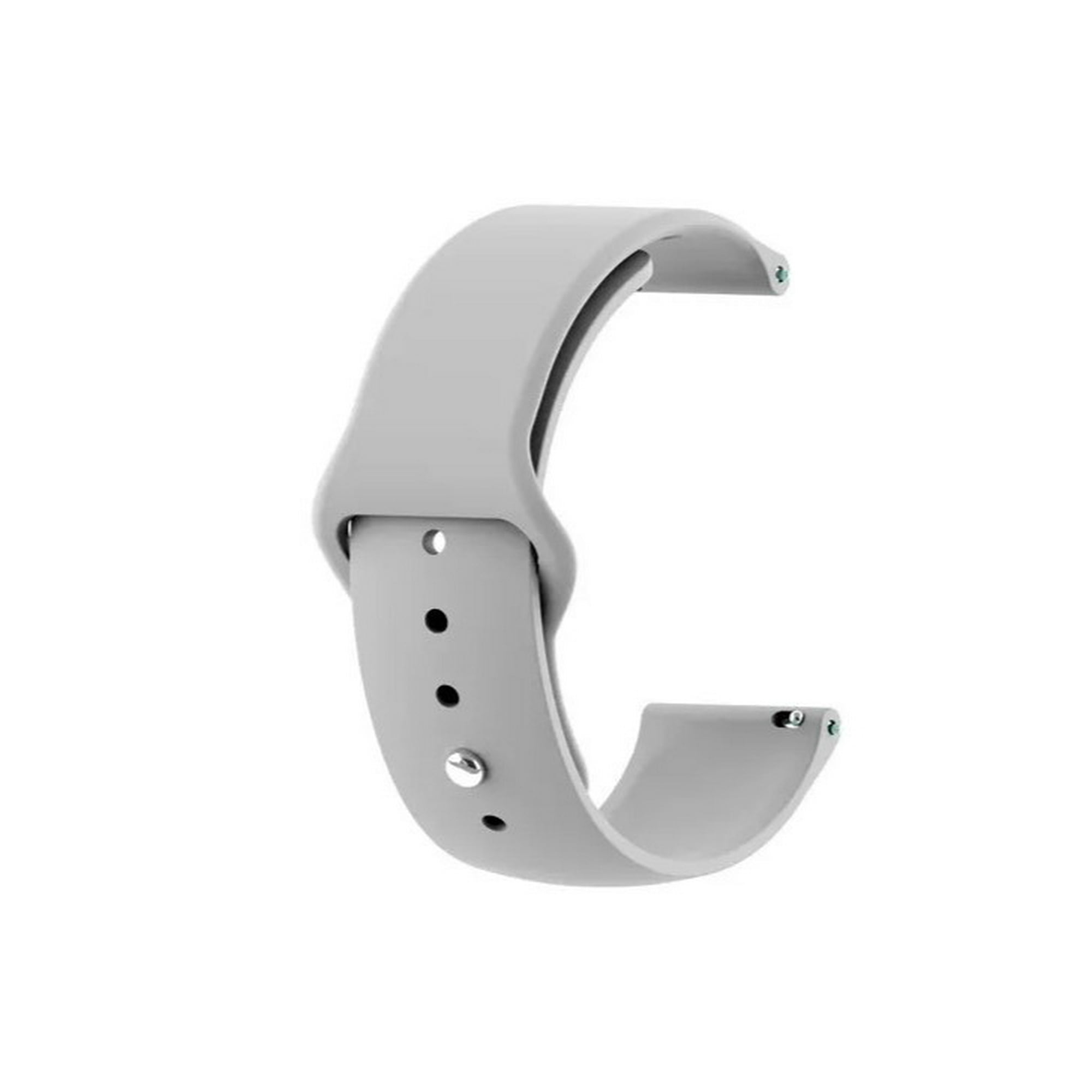 Genérico - Correa Boton Compatible Huawei Gt/gt2/gt3 46mm 22mm Gris Ancho 22 Mm