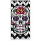 thumbnail image 1 of Cortina de ducha con diseño de calavera floral y chevron de dibujos animados, juego de cortina de baño con ganchos, tamaño 60 x 72 pulgadas, 1 of 3