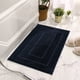 thumbnail image 1 of suxuMhao Tapete de Baño Absorbente Suave Engrosada Azul Oscuro Antideslizante, 15.7 X 47.2 Inch 1 Pack, Tapetes de Baño Modernas Minimalistas de Poliéster, Tapete de Piso Lavable para Baño Interior, 1 of 4
