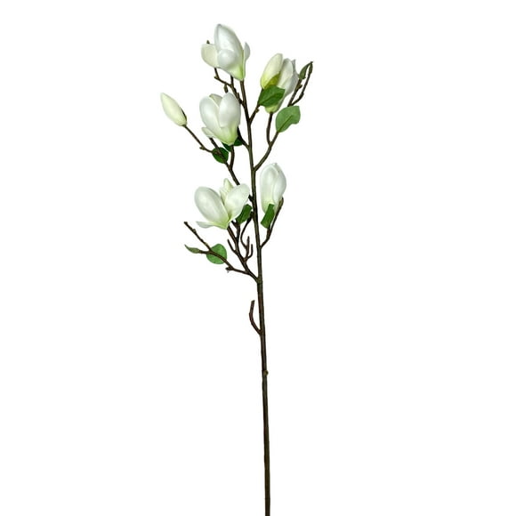 Magnolia Bud Stem Crema 84cm Con Acabado Natural