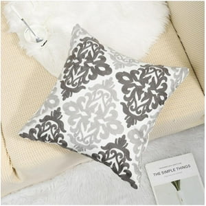 Homestore - Funda Cojín Bordada 45X45 Cm Rombos Grises