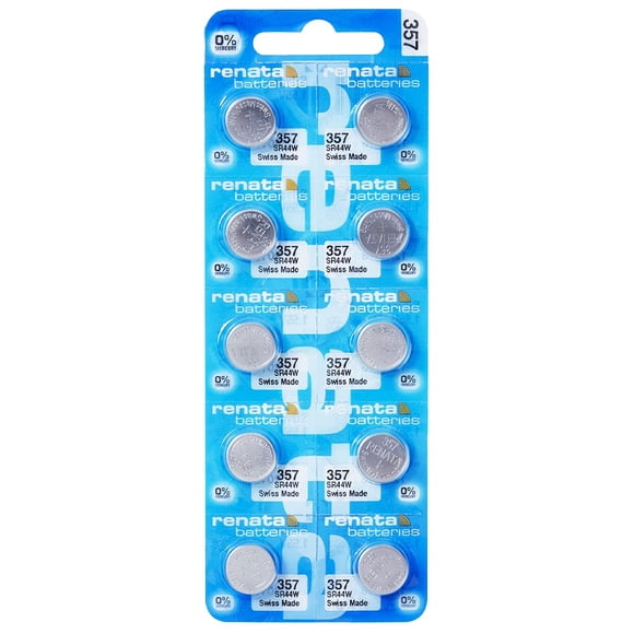 Pila para reloj Renata 357/SR44SW 1.55V 60mAh (paquete de 10)