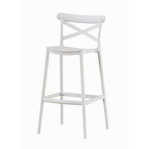 Escandinavia - Piso Taburete Silla Alta Bar Cocina Danessa 75Cm Blanca Blanco Tamaño Unico