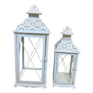 Genérico - Set 2 Portavelas Decorativo Funcional Diseño Clásico Jhn