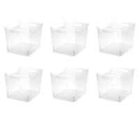 Contenedor De Almacenamiento Sterilite, Estante Ancho, Transparente, Paquete De 6