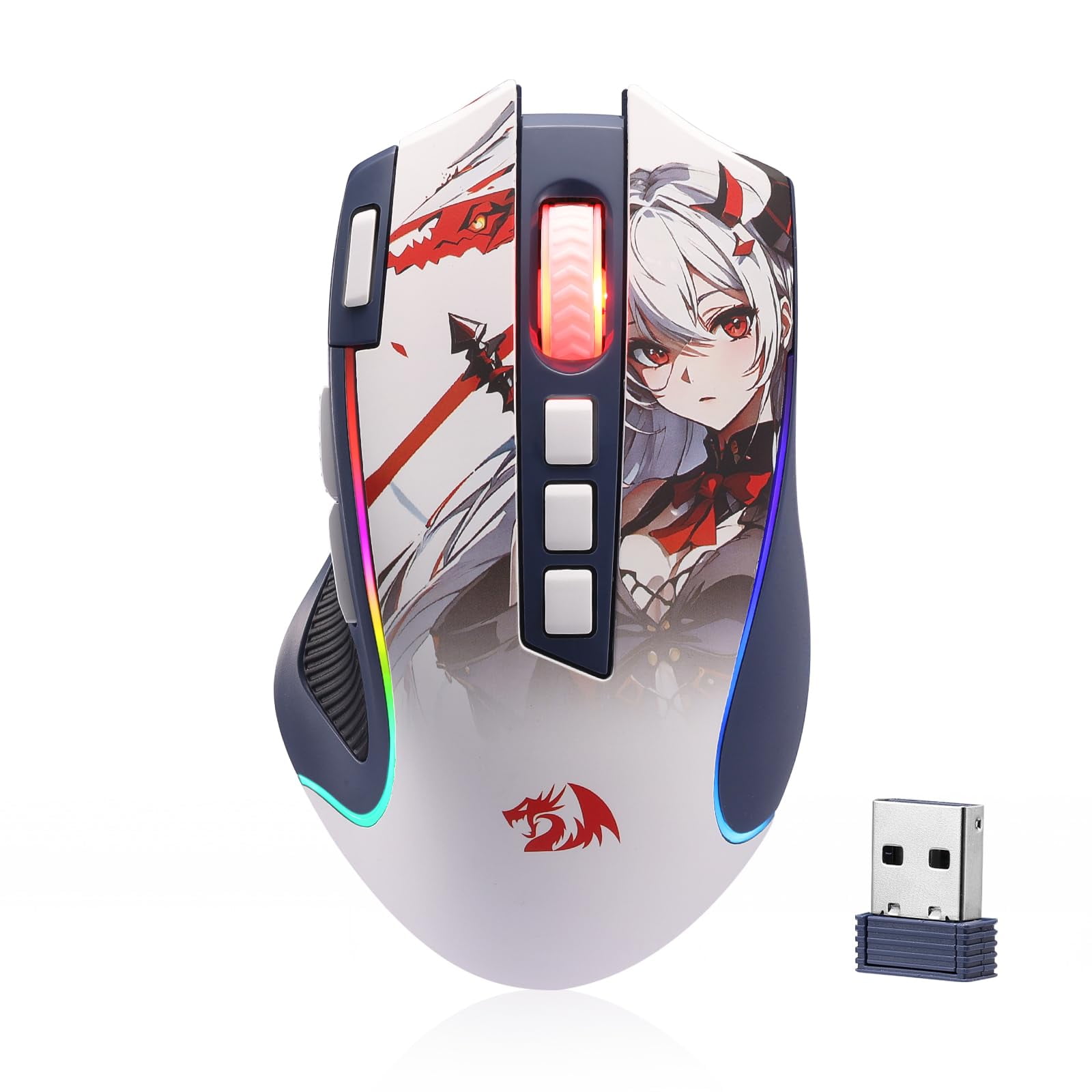 Mouse Gamer Redragon M612ak Pro Rgb 8000 Dpi Con Cable/inalámbrico