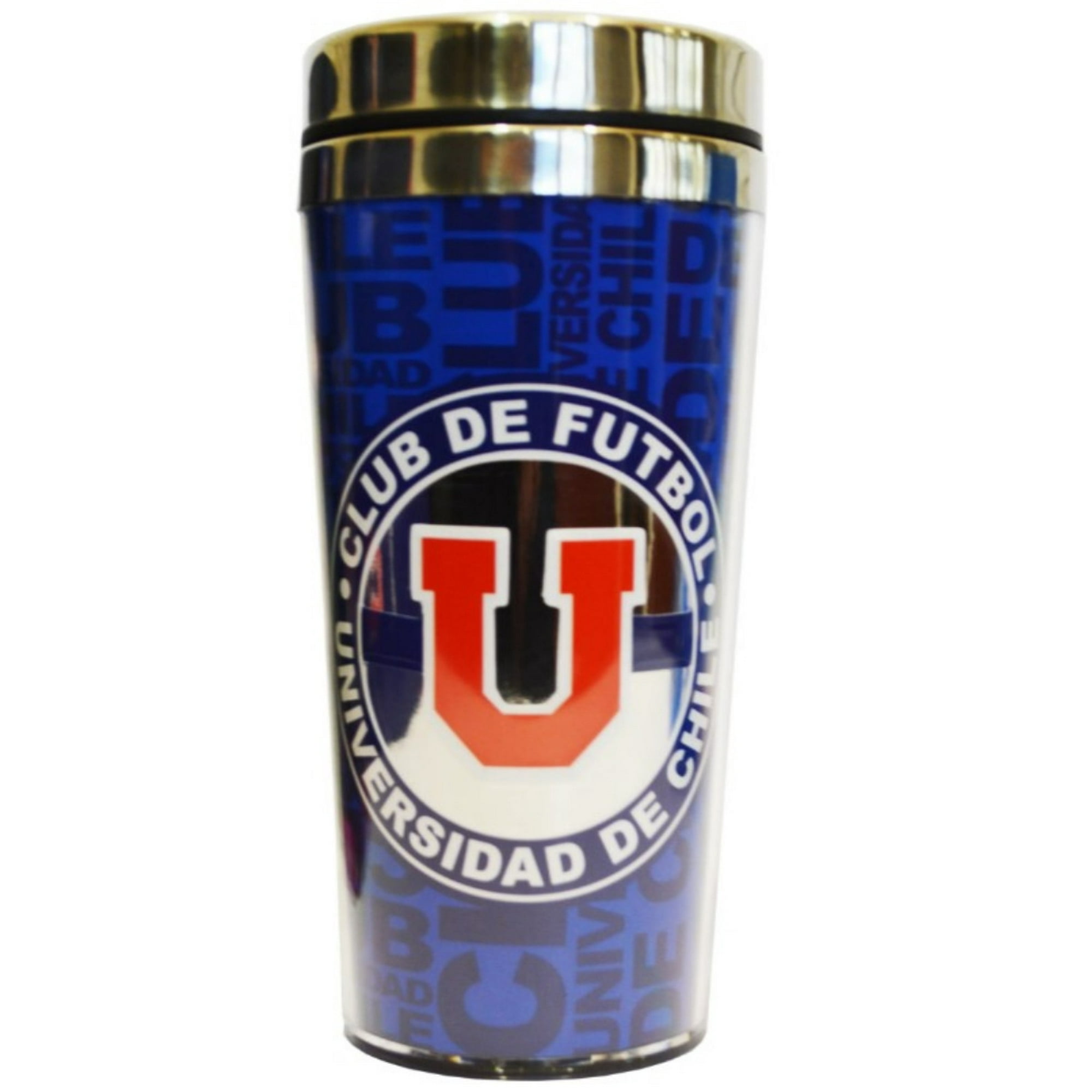Titanio - Mug Termico Logo Plateado U De Chile