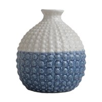 Magideal - Florero De Cerámica Moderno, Artesanías De Plantas Hidropónicas, Florero De Flores Secas Para Arreglos Florales, Maceta Para Jardín, Oficina, , Azul Azul Blanco