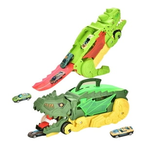 Fliperex - Camion De Carga Maletin Transportador De Dinosaurios Juguete Verde