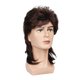 thumbnail image 4 of Peluca Baruisi de los 80 para hombre, salmonete, marrón, cosplay para Halloween, 4 of 7